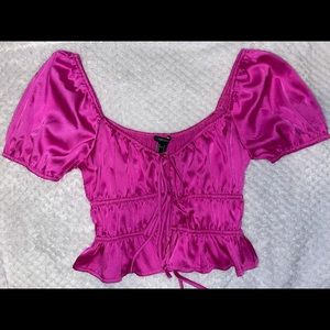 Forever 21 Fuchsia crop top